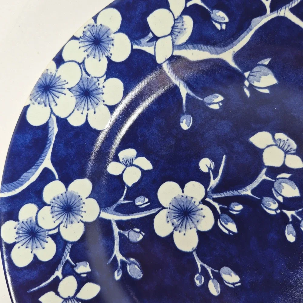 Williams Sonoma French Blossom Salad Plates Set of 2 Cobalt Blue New